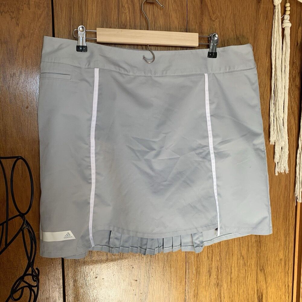 Adidas Womens Collegiate Ruffle Skirt Tennis Golf Gray Size 16